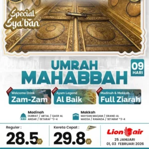 Umrah Mahabbah 9 Hari Special Syaban