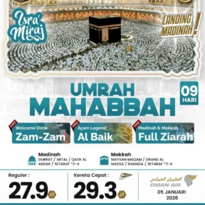 Umrah Mahabbah 9 Hari Isra Miraj