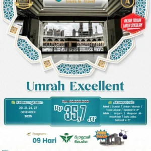 Umrah Excellent 9 Hari (Saudia)