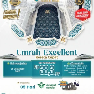 Umrah Excellent 9 Hari - Kereta Cepat