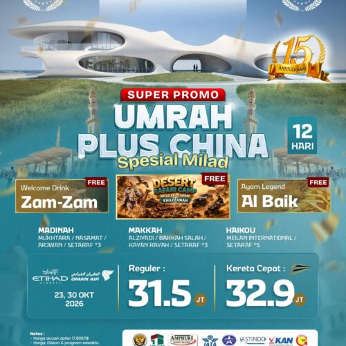 Umrah Plus China 12 Hari Spesial Milad