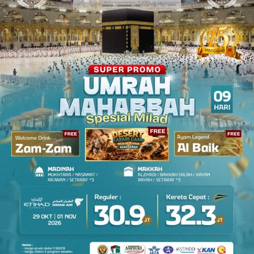 Umrah Mahabbah 09 Hari Super Promo Spesial Milad