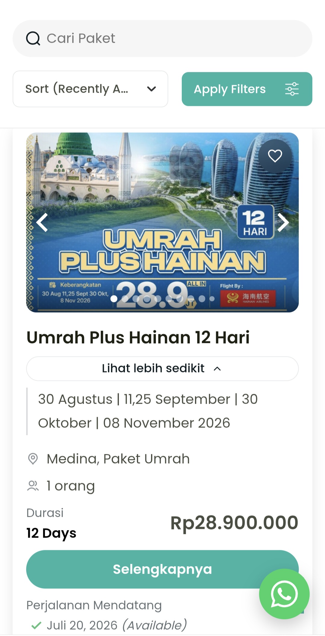 Cari & pilih paket