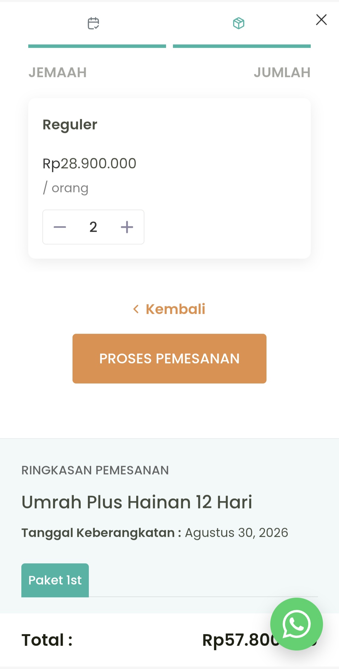 Tentukan jumlah jemaah