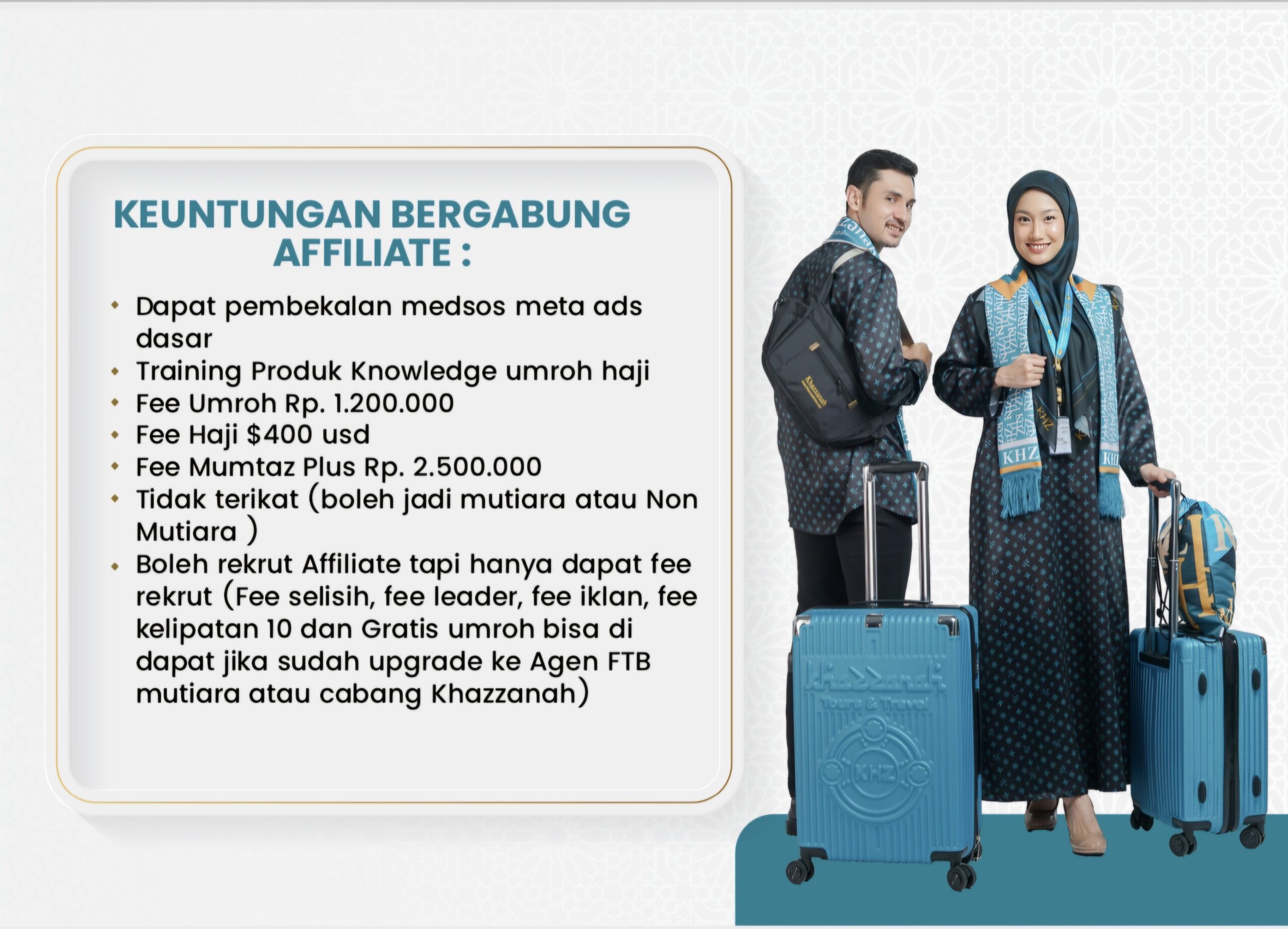 Keuntungan bergabung Agen Affiliate Khazzanah Tours