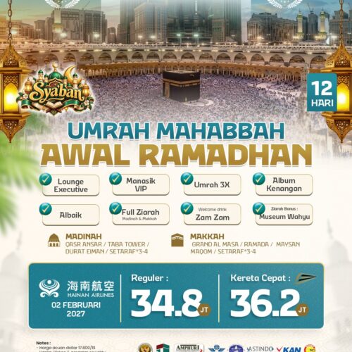 Umrah Mahabbah Sya’ban Ramadhan 12 Hari