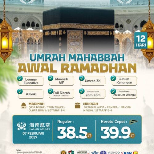 Umrah Mahabbah Awal Ramadhan 12 Hari