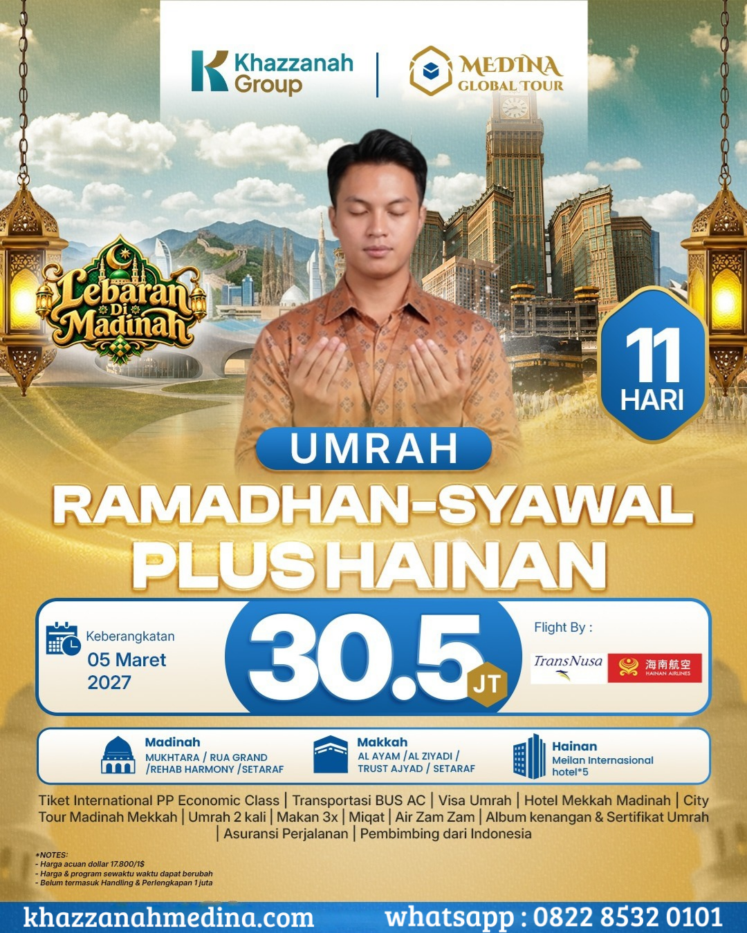 Umrah Ramadhan Syawal Plus Hainan 11 Hari