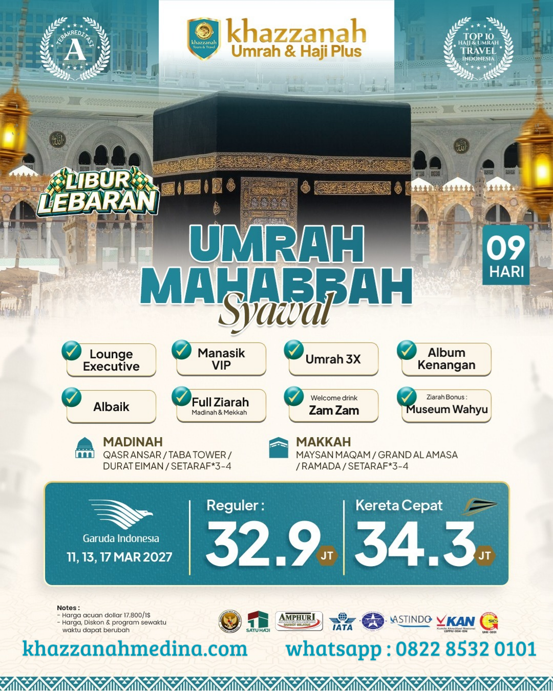 Umrah Mahabbah Syawal Libur Lebaran 09 Hari Garuda